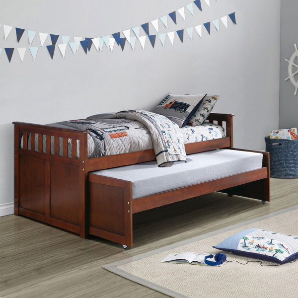 Red Barrel Studio® Carissa Dark Cherry Twin/Twin Bed Wayfair